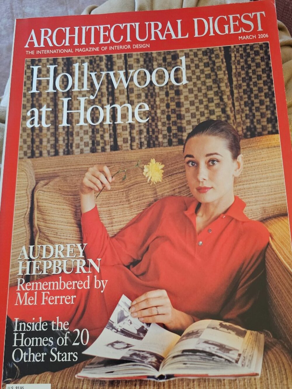 Architectural Digest Magazine March 2006 Hollywood At Home Audrey Hepburn